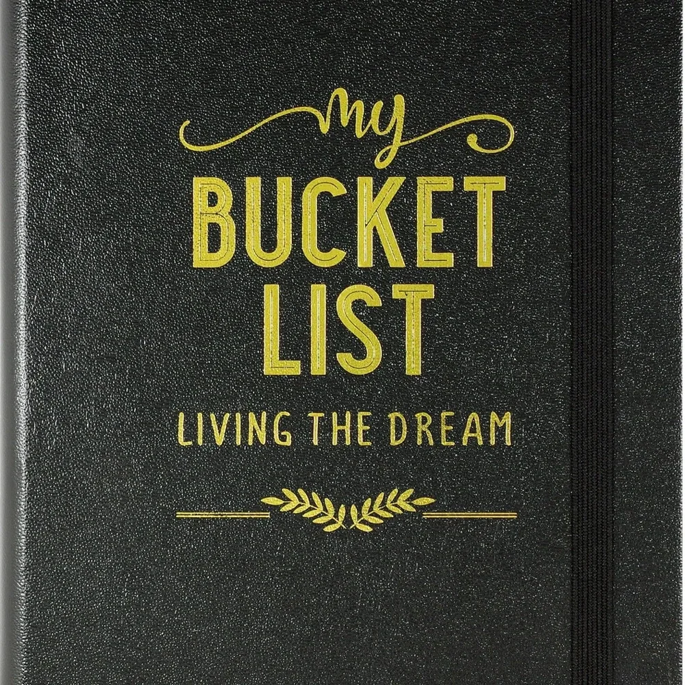 Black Bucket List Journal with Gold Accents Peter pauper press